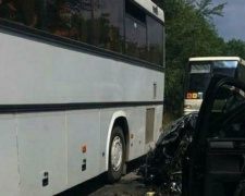 В колонну автобусов с детьми, направлявшихся из Кривого Рога в лагерь, врезался автомобиль из охраны президента, - официально (фото)