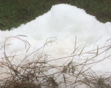 В Кривом Роге выпал первый снег (фото)