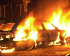 В Кривом Роге ночью загорелись два автомобиля