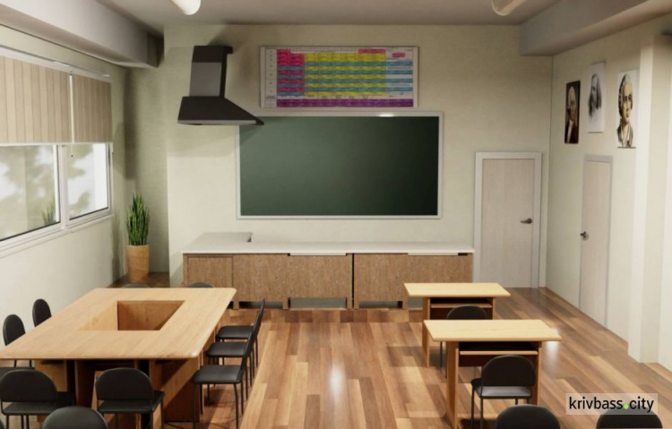 Как в криворожской школе № 27 проходит реализация проекта #ClassMetinvest, где готовят кабинет химии (ФОТО)