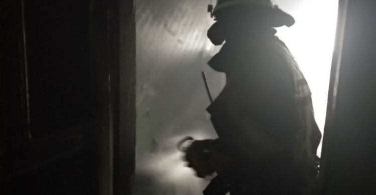 Спасатели Кривого Рога вынесли женщину из горящего здания (фото)