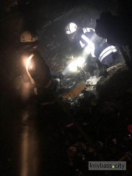 В Кривом Роге во время пожара горел сарай и скутер (ФОТО)