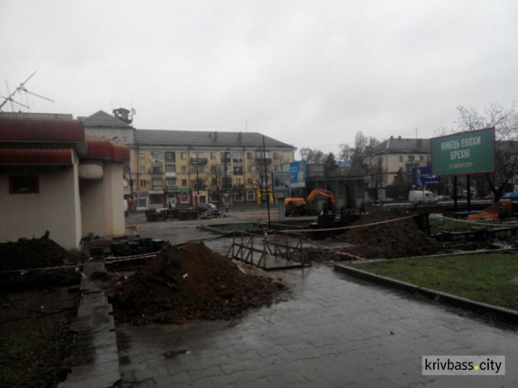 Полным ходом: в Кривом Роге идет ремонт парка имени Богдана Хмельницкого (фотофакт)