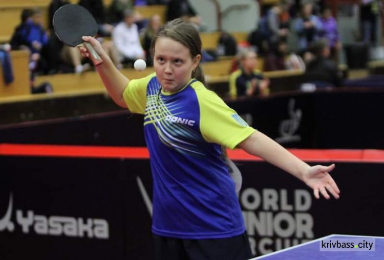 Юна криворожанка стала призеркою міжнарожного турніру з настільного тенісу у Швеції