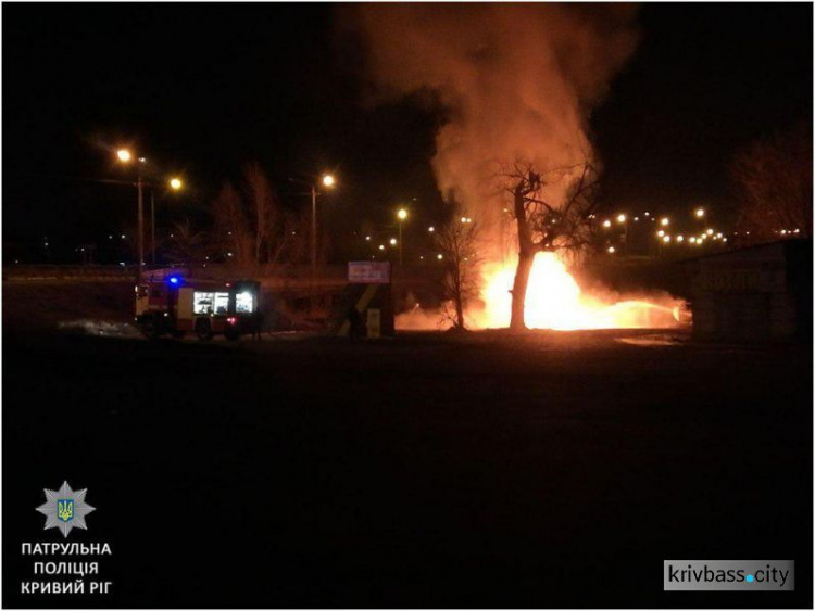 В Кривом Роге произошёл пожар на автозаправочной станции (ФОТО)