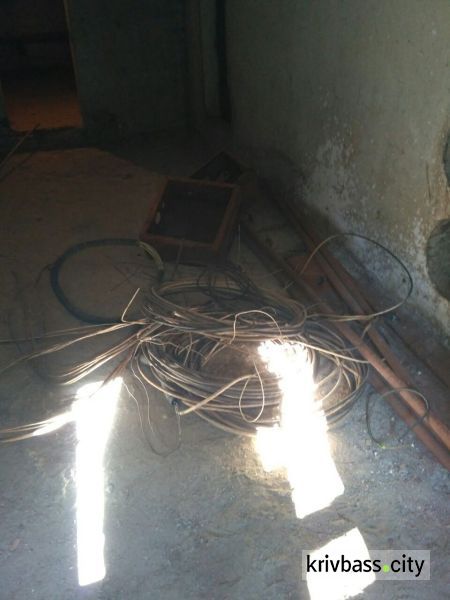 Застукали на горячем: полиция охраны Кривого Рога задержала вора кабеля (ФОТО)