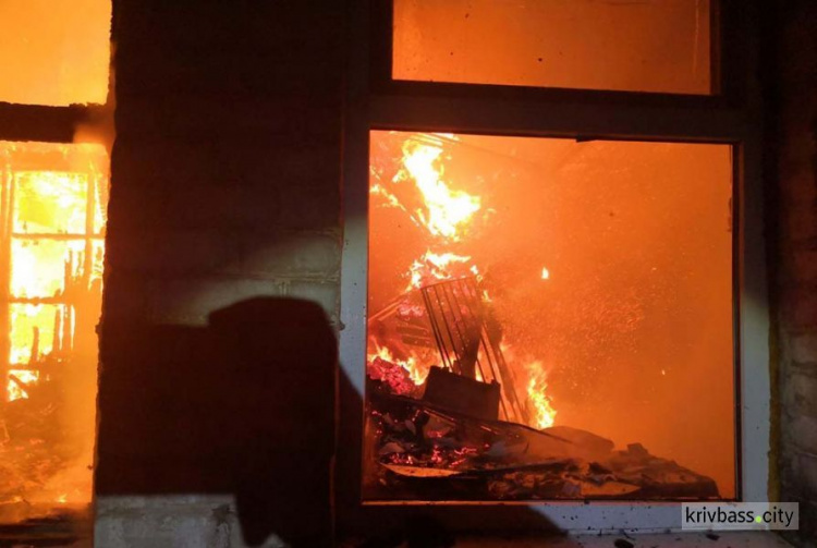 Под Кривым Рогом из-за пожара почти полностью уничтожен частный дом