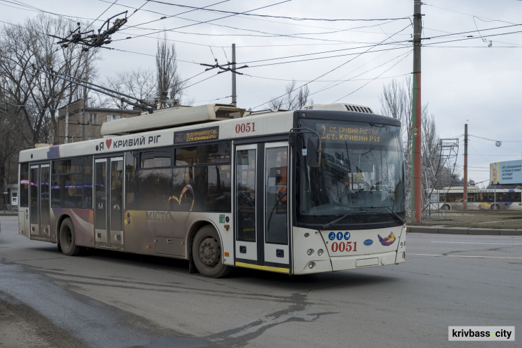 29-30 березня у Кривому Розі не працюватимуть тролейбуси: графік, причини