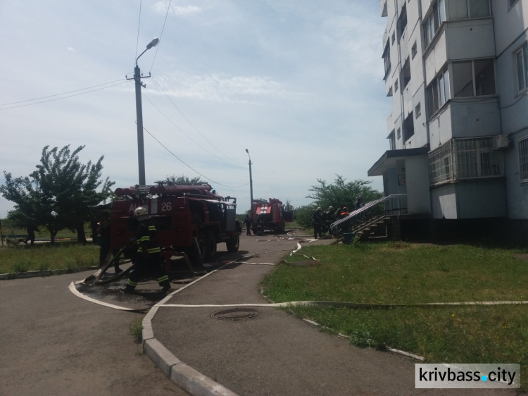 В Кривом Роге спасатели потушили 14-этажку за 40 минут (ФОТО)