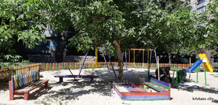 В Кривом Роге благодаря инициативе и неугомонности жителей появился цветник и детская площадка