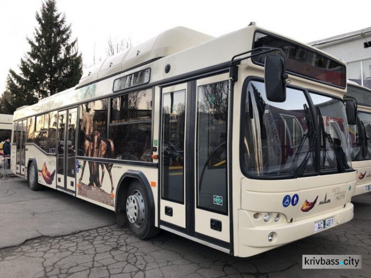 В Кривом Роге презентовали 11 новых автобусов для двух маршрутов (ФОТО)