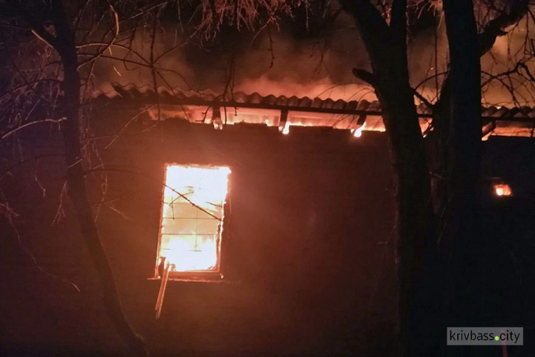В Долгинцевском районе сгорела постройка на территории частного домовладения