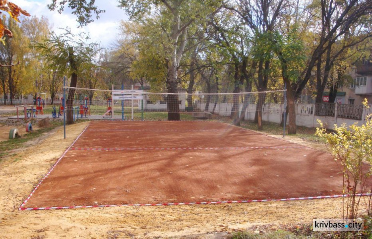 Лучшее - детям: открыта новая волейбольная площадка в одной из школ Кривого Рога