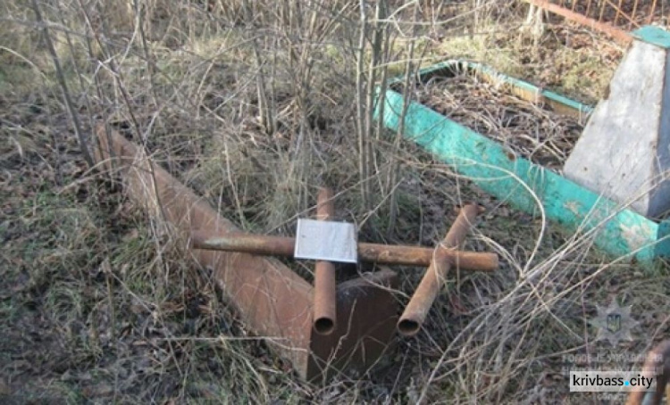 Ничего святого: металлист мародерствовал на кладбище под Кривым Рогом (ФОТО)