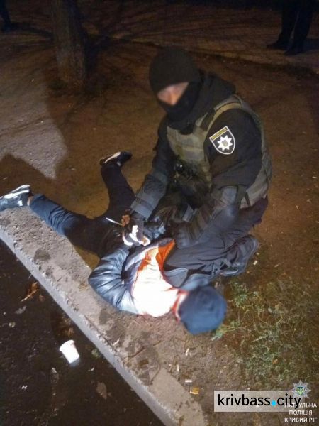 В Кривом Роге полицейские задержали группу лиц с крупной партией наркотиков и оружием (ФОТО)