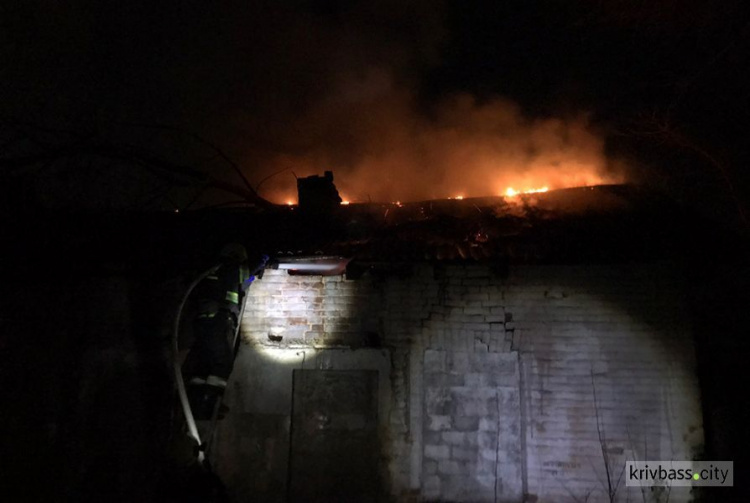 Спасатели Кривого Рога гасили пожар в заброшенной постройке