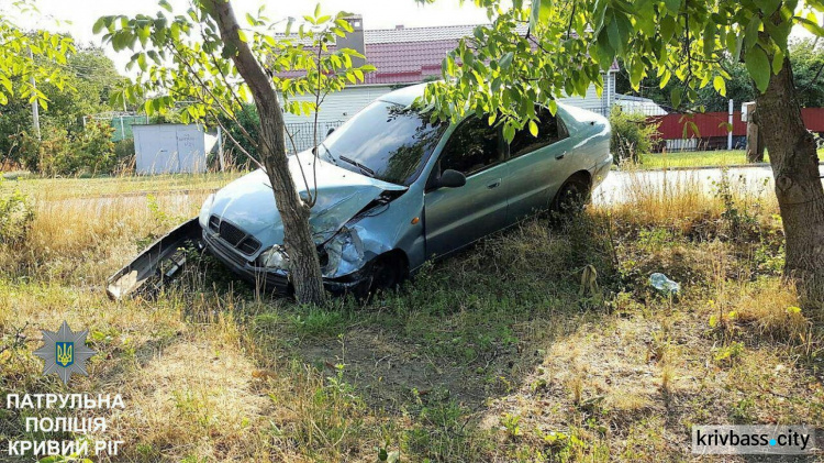 В Кривом Роге произошли две аварии: столкнулись Cherry и Opel, Lanos врезался в дерево (ФОТО)