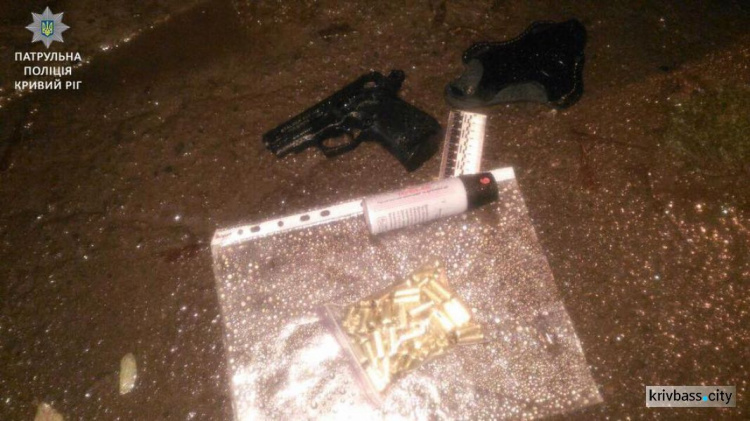 В Кривом Роге патрульные поймали нетрезвого водителя с пистолетом (ФОТО)