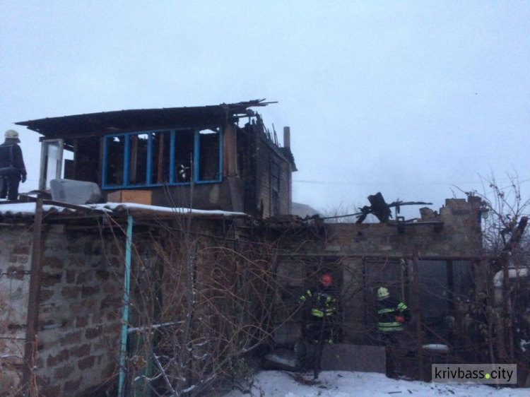 В Кривом Роге горел  частный дом (фото)