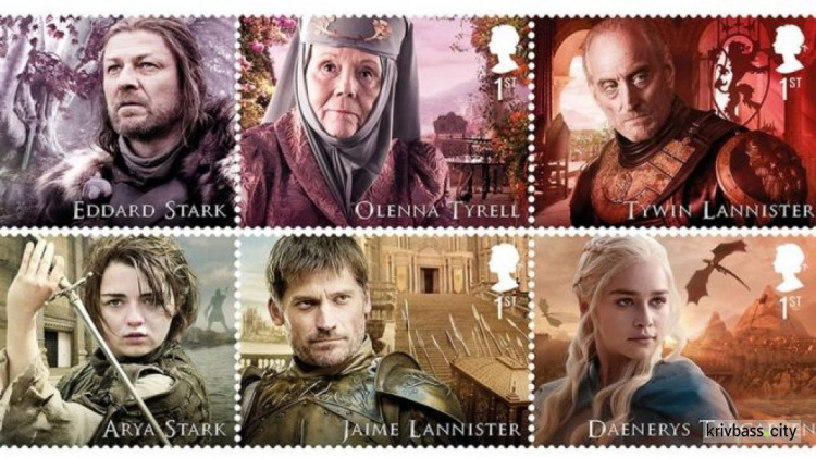 В Британии появились марки с персонажами «Игры престолов» (ФОТО)