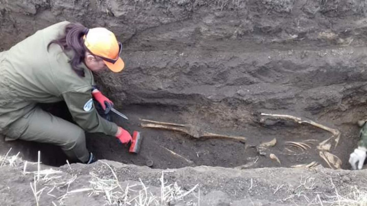 Волонтеры во время поисковой экспедиции под Кривым Рогом нашли останки четверых воинов (ФОТО)