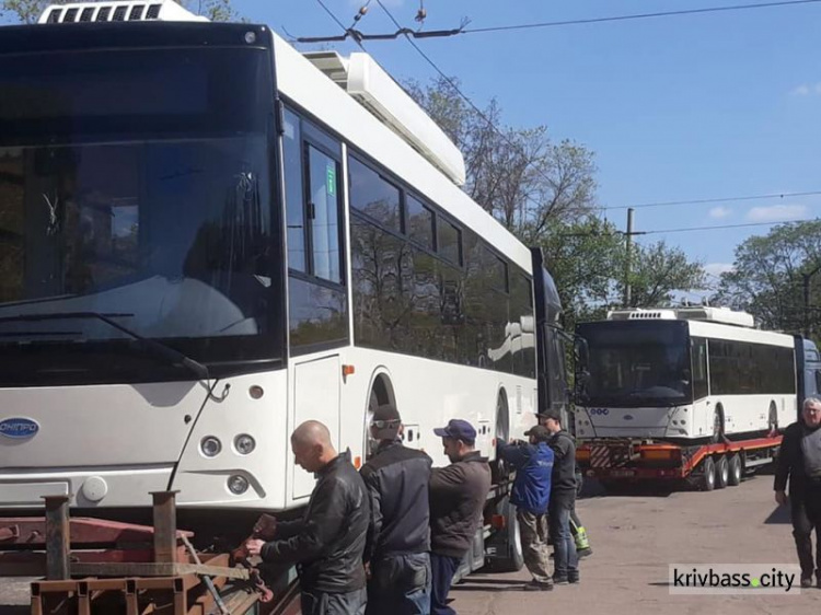 В Кривой Рог начали поступать новые троллейбусы из пятой партии