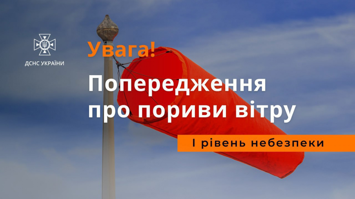 Попередження про небезпечні метеорологічні явища по Черкаській області