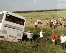 Автобус с детьми из Кривого Рога слетел в кювет