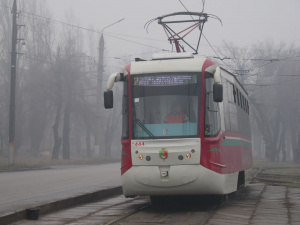 Оновлений трамвай, фото управління преси Криворізького міськвиконкому 