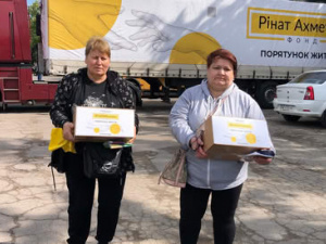Продуктові набори отримали переселенці у Криворізькій громаді