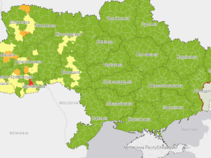 Скріншот карти Центру громадського здоров'я