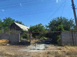 Обстріл Нікопольщини, фото пресслужби Дніпропетровської ОВА