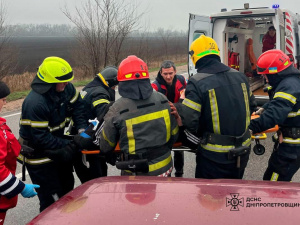 Аварія поблизу Лозуватки, фото ДСНС Дніпропетровщини