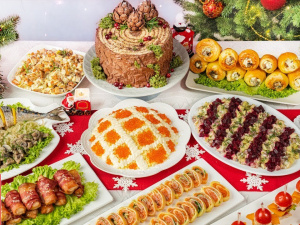 Новорічний стіл, страви та наїдки - фото з відкритих джерел