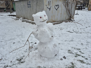Парад сніговиків: у Кривому Розі містяни зустріли перший сніг - фотофакт