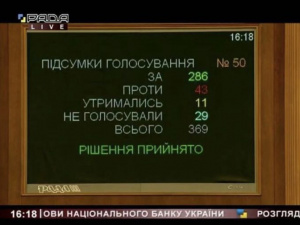 Стоп-кадр трансляции заседания парламента на телеканале «Рада»