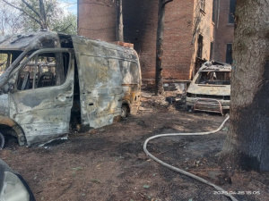 Зруйновано базу медичного батальйону «Госпітальєри», фото Яни Зінкевич