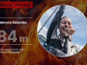 84 метри під водою: українка Катерина Садурська втретє стала світовою рекордсменкою