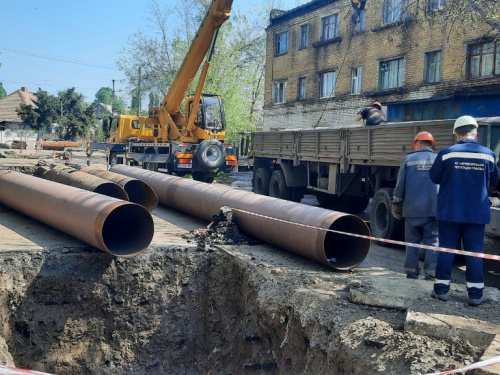 заміна магістрального трубопроводу, фото пресслужби АТ "Криворізька теплоцентраль"