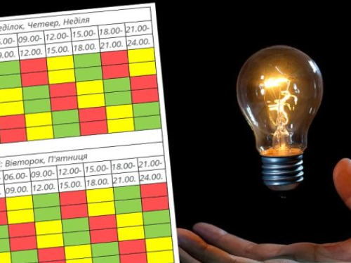Графіки відключення світла, фото з відкритих джерел 