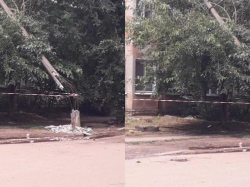 В Кривом Роге электроопора держится на "честном слове" (ФОТОФАКТ)