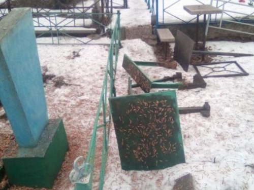 На кладбище Кривого Рога группа "металлоломщиков" разрушала могилы - один задержан (фото)