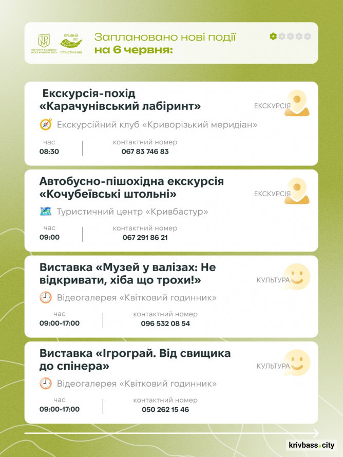 Криворізький вікенд: головні події 6 та 7 червня для всієї родини
