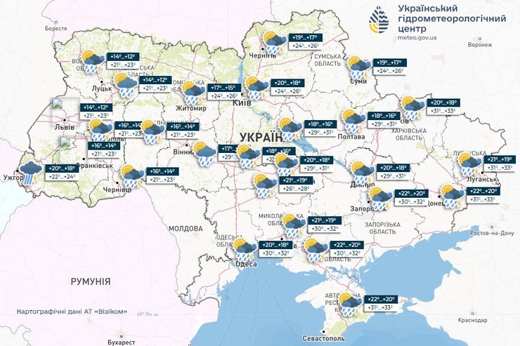Циклон змінить погоду в Україні: прогноз на 6–12 липня
