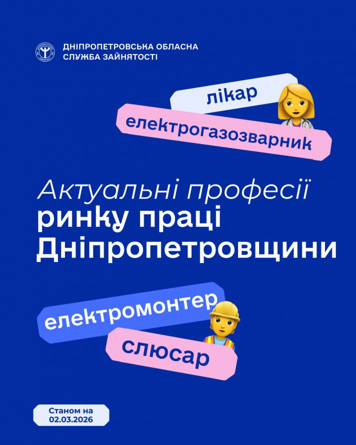 Ринок праці-2026: кого шукають роботодавці Дніпропетровщини