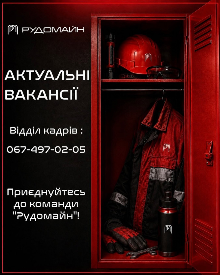 Понад 20 вакансій: у Кривому Розі до компанії "Рудомайн" запрошують фахівців з різних напрямків
