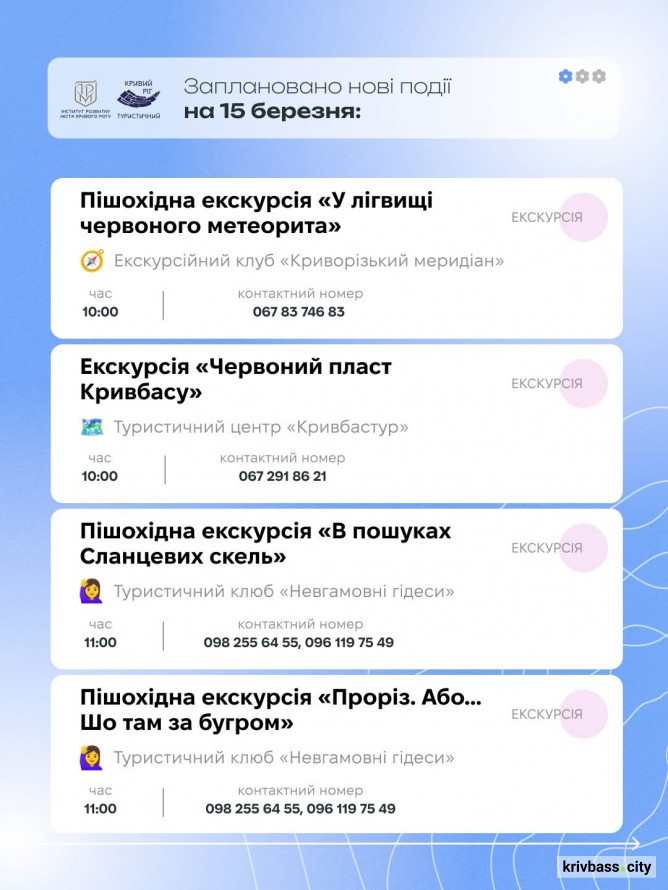 Криворізький вікенд: афіша подій 13 та 14 березня на будь-який смак