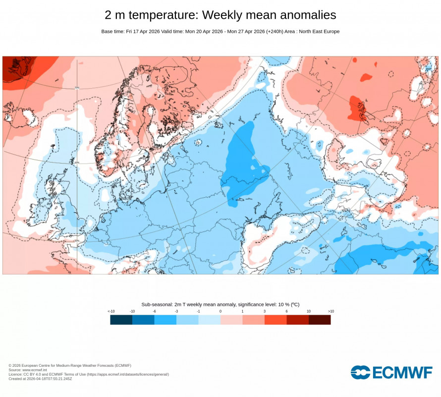 Холодний фронт і дощі: чого чекати від погоди в Україні найближчим часом з 20 по 26 квітня 2026 року