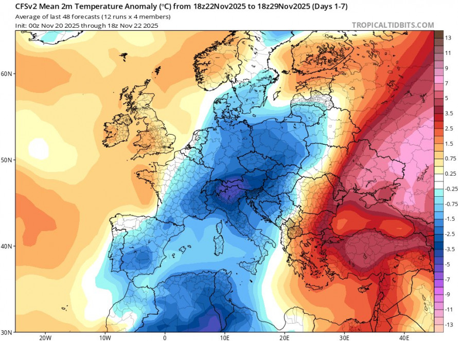 Тепло з Туреччини проти холоду на заході: прогноз погоди на тиждень 24–30 листопада