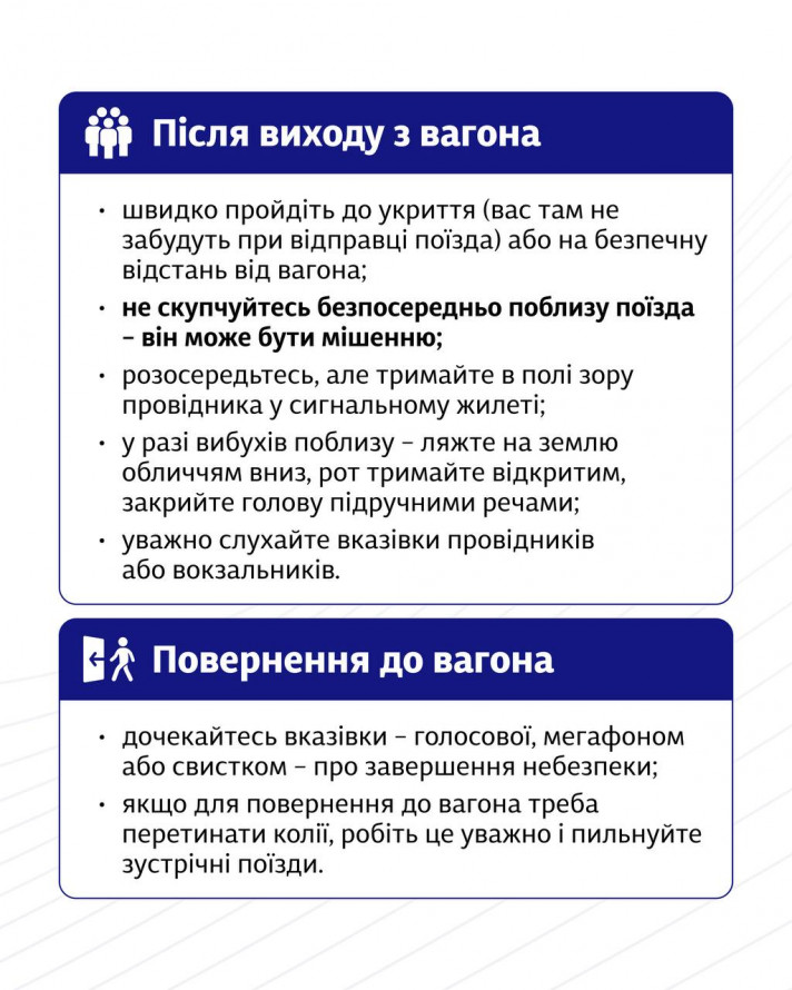 Укрзалізниця змінила правила: як тепер діяти під час тривоги в потязі